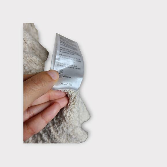 Free People Good Day Cropped Sweater Cream Women’s XS - Picture 6 of 9